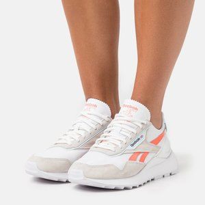 Reebok Classic Leather Legacy AZ Sneaker (white/moonstone/orange flare)